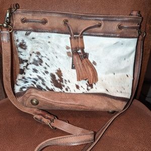 STS Ranchwear Cowhide Bucket Bag